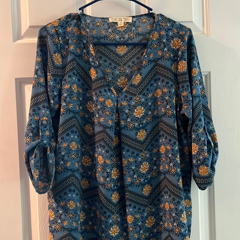 Pink rose blouse
